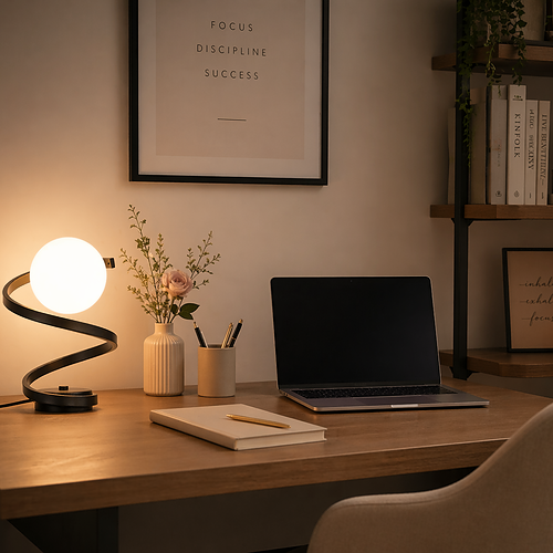Spherical LED Table Lamp – Minimalist Design