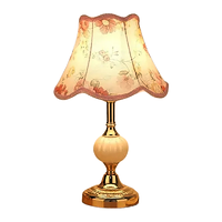 Floralis  Vintage-Inspired Table Lamp with Fabric Shade